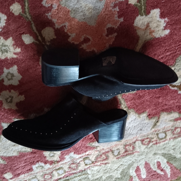 RAG & BONE Weiss Black Suede Studded Mules 37 - Picture 5 of 8